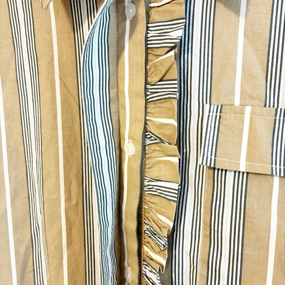 Damson Madder NWT Kylie ruffled button down long sleeve shirt size UK12(US 8) - Picture 11 of 16